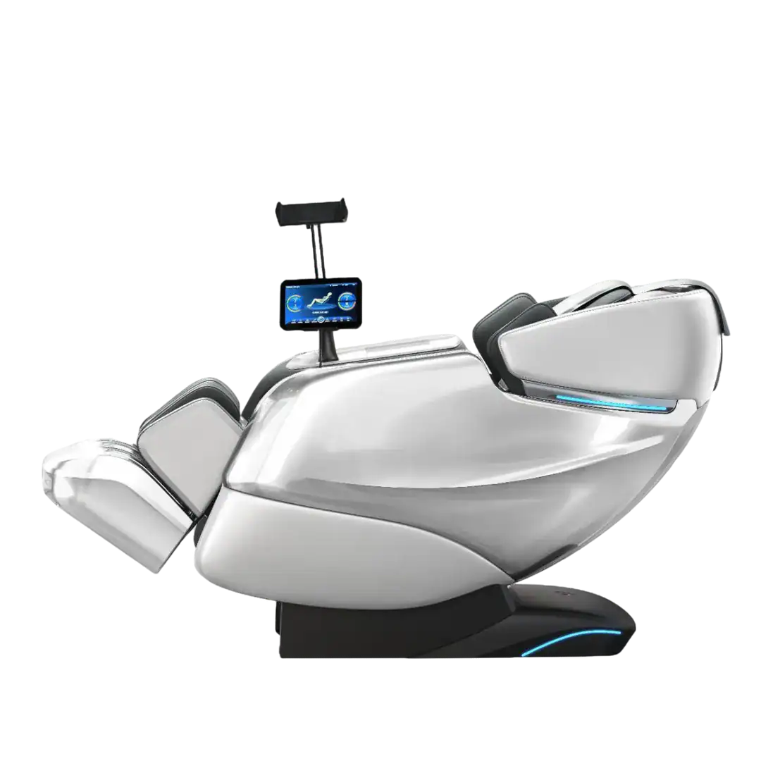 De-Stress Lounge premium massage chair with zero-gravity function